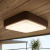Plafoniere Da Esterno-Top Light irvine plafoniera da esterno marrone corten quadrata