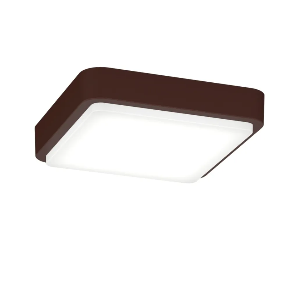 Plafoniere Da Esterno-Top Light irvine plafoniera da esterno marrone corten quadrata