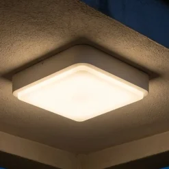 Plafoniere Da Esterno-Top Light irvine plafoniera quadrata per esterno moderna bianca
