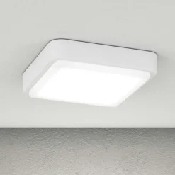 Plafoniere Da Esterno-Top Light irvine plafoniera quadrata per esterno moderna bianca