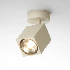Faretti Da Soffitto-Top Light kibo faretto led a soffitto gu10 orientabile sabbia