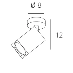 Faretti Da Soffitto-Top Light kibo faretto led a soffitto gu10 orientabile sabbia