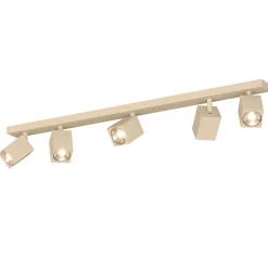 Plafoniere Moderne-Top Light kibo plafoniera a binario sabbia 5 luci orietabili gu10 led
