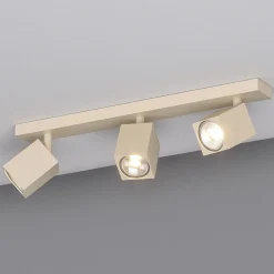 Plafoniere Moderne-Top Light kibo plafoniera da soffitto con 3 faretti led gu10 sabbia