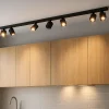 Plafoniere Moderne-Top Light kibo plafoniera da soffitto binario nero 7 luci orientabili per cucina