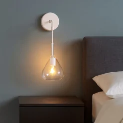 Applique Camera Da Letto-Top Light Toplight kona lampada da parete in vetro trasparente per comodino