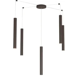 Lampadari Moderni-Top Light lampadario con decentramento marrone per soggiorno