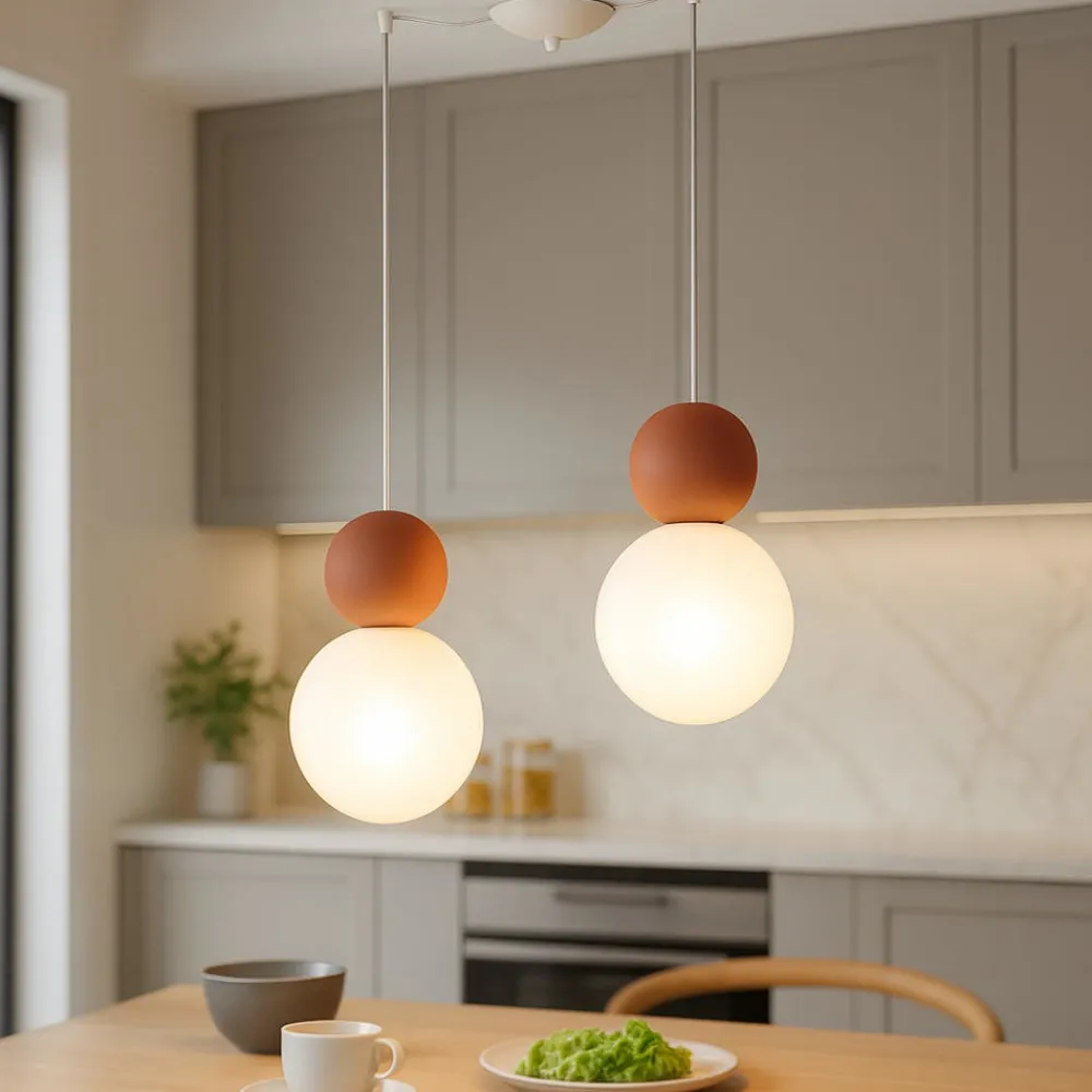 Lampadari Cucina-Top Light lampadario da cucina cottage due luci decentrate terra rossa