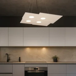 Lampadari Cucina-Top Light Toplight lampadario led per cucina plate bianco design