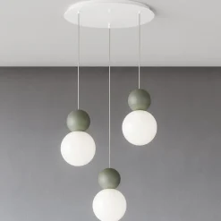 Lampadari Cucina-Top Light lampadario 3 luci cottage per cucina moderna verde