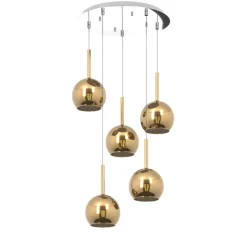 Lampadari Moderni-Top Light lampadario moderno per soggiorno vetri oro