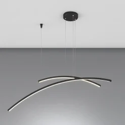 Lampadari Moderni-Top Light lampadario moderno kawaii nero per soggiorno 43w cct dimmerabile