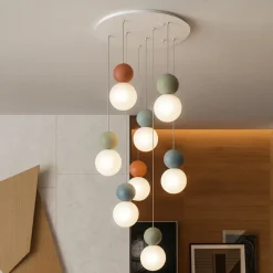 Lampadari Moderni-Top Light lampadario moderno per soggiorno cottage sfere multicolor