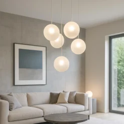 Lampadari Moderni-Top Light Toplight lampadario moderno per soggiorno vetri bianchi
