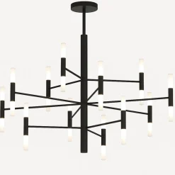 Lampadari Moderni-Top Light lampadario nero space 12 bracci design moderno