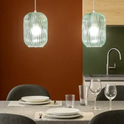 Lampadari Cucina-Top Light Toplight lampadario per isola cucina moderno vetri verdi
