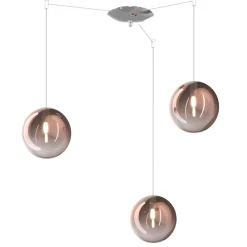 Lampadari Moderni-Top Light Toplight lampadario per soggiorno sfere vetro rame