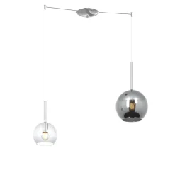 Lampadari Moderni-Top Light lampadario per soggiorno moderno vetri trasparente cromo