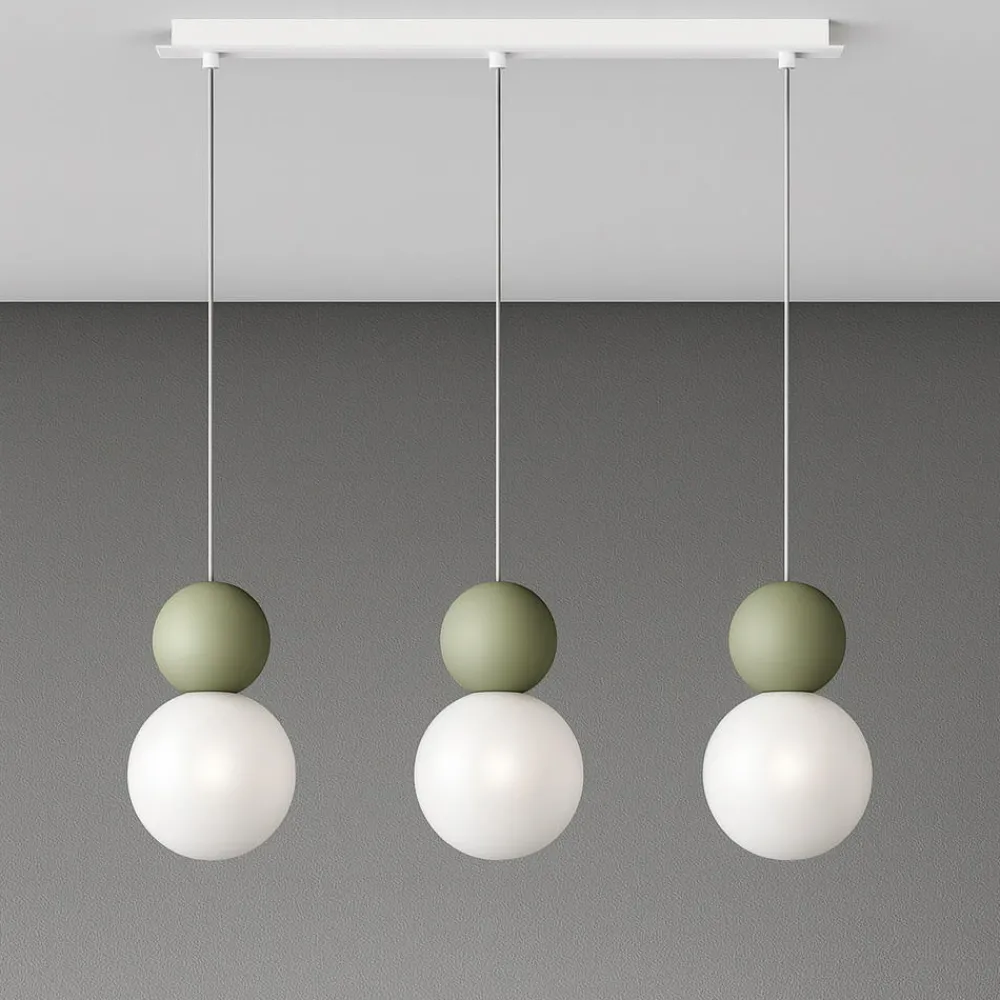 Lampadari Cucina-Top Light lampadario per tavolo cucina cucina cottage 3 luci sfere verdi