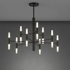 Lampadari Moderni-Top Light lampadario space nero design moderno per soggiorno