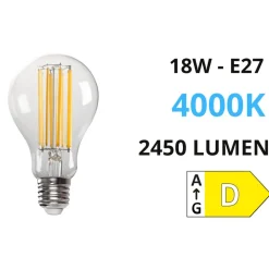 Lampadine Led-Top Light Toplight lampadina e27 led 18w 4000k goccia trasparente 2450 lumen fp