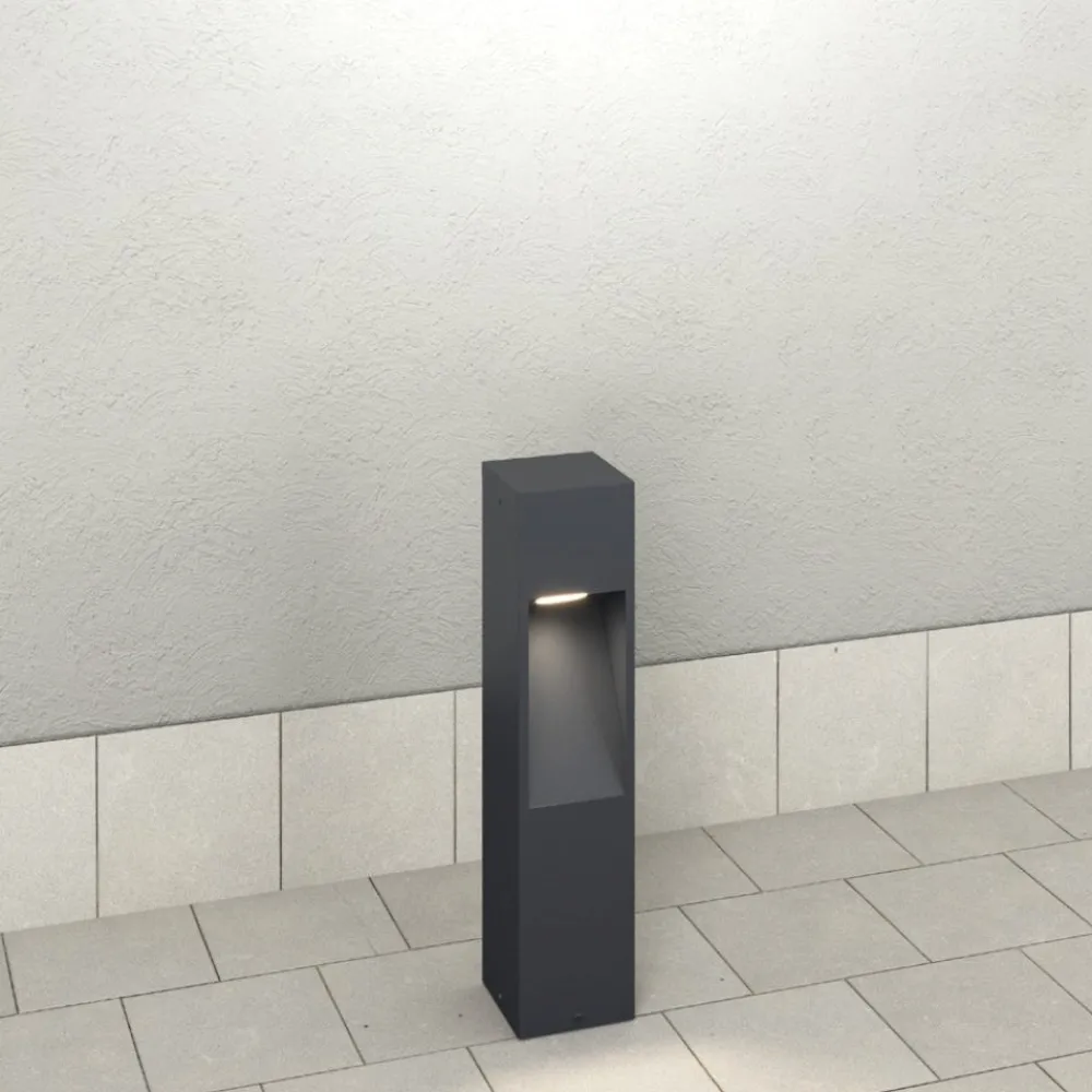 Lampioni Da Giardino-Top Light lampioncino da giardino lisbona antracite led 12w 3000k ip65