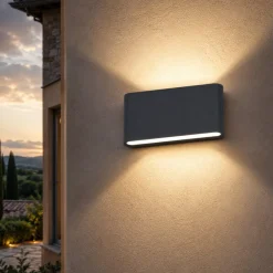 Applique Da Esterno-Top Light lima applique per esterno antracite led 10w cct