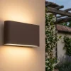Applique Da Esterno-Top Light lima applique per esterni moderna corten led 10w cct