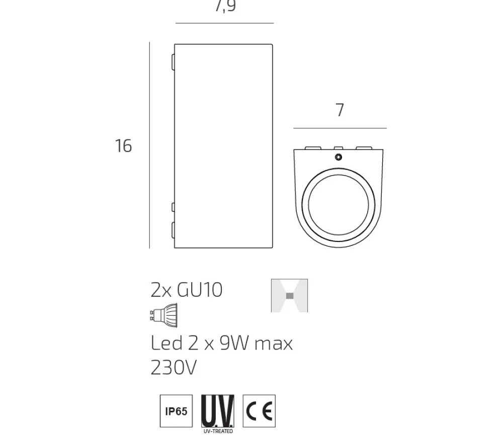 Applique Da Esterno-Top Light lione applique corten da esterno moderna ip65