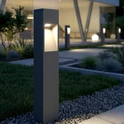 Lampioni Da Giardino-Top Light lisbona lampione da giardino moderno antracite led 12w 3000k ip65