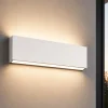 Applique Da Esterno-Top Light madrida applique rettangolare per esterni bianca led 20w cct ip65