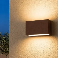 Applique Da Esterno-Top Light madrid applique corten per esterni led 10w cct