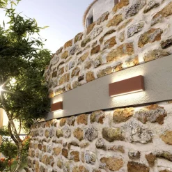 Applique Da Esterno-Top Light madrid applique da esterno moderna corten led 20w cct biemissione