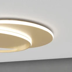 Plafoniere Moderne-Top Light mercury plafoniera moderna per cucina cerchi oro led 65w cct