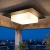 Plafoniere Da Esterno-Top Light miami nera plafoniera per esterni quadrata moderna