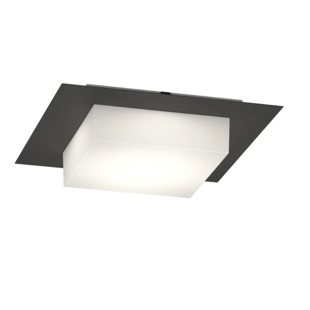 Plafoniere Da Esterno-Top Light miami nera plafoniera per esterni quadrata moderna