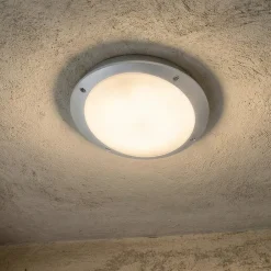 Plafoniere Da Esterno-Top Light milano plafoniera da esterno grigia anti corrosione ip66