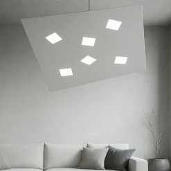 Lampadari Moderni-Top Light Toplight note grigio lampadario moderno per soggiorno