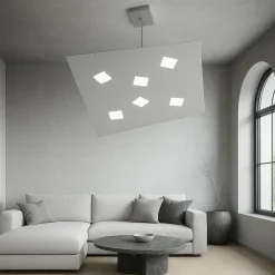 Lampadari Moderni-Top Light Toplight note grigio lampadario moderno per soggiorno