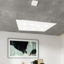 Lampadari Moderni-Top Light Toplight note lampadario bianco moderno particolare per ufficio