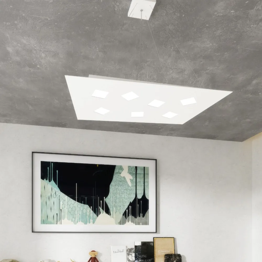 Lampadari Moderni-Top Light note lampadario bianco per soggiorno moderno