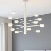 Lampadari Moderni-Top Light octopus lampadario moderno bianco 12 luci orientabili per soggiorno