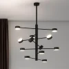Lampadari Moderni-Top Light octopus lampadario nero moderno 12 luci orientabili per soggiorno