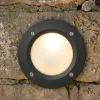 Segnapasso Led-Top Light parma segnapasso da esterno incasso parete rotondo nero anti corrosione