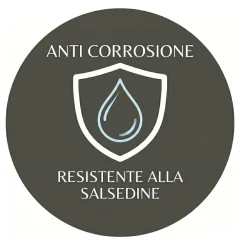 Segnapasso Led-Top Light parma segnapasso da esterno incasso parete rotondo nero anti corrosione