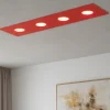 Plafoniere Moderne-Top Light path plafoniera per cucina moderna vetro lucido rosso