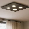 Plafoniere Moderne-Top Light path plafoniera vetro marrone quadrata