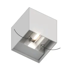 Applique Da Esterno-Top Light perth applique cubo da esterno bianco led 10w cct ip65
