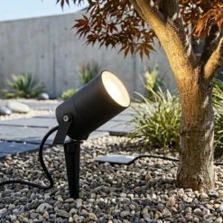 Faretti Da Esterno-Top Light pico faretto con picchetto per esterno giardino nero