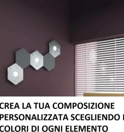 Accessori-Top Light placca decorativa metallo foglia argento per plafoniera hexagon